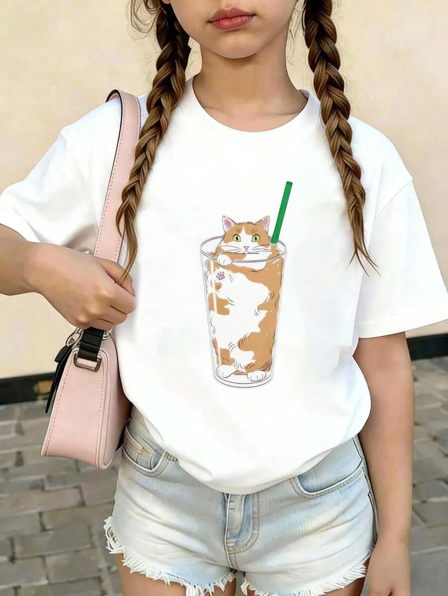 Tween Girls T-Shirts - White - View 1