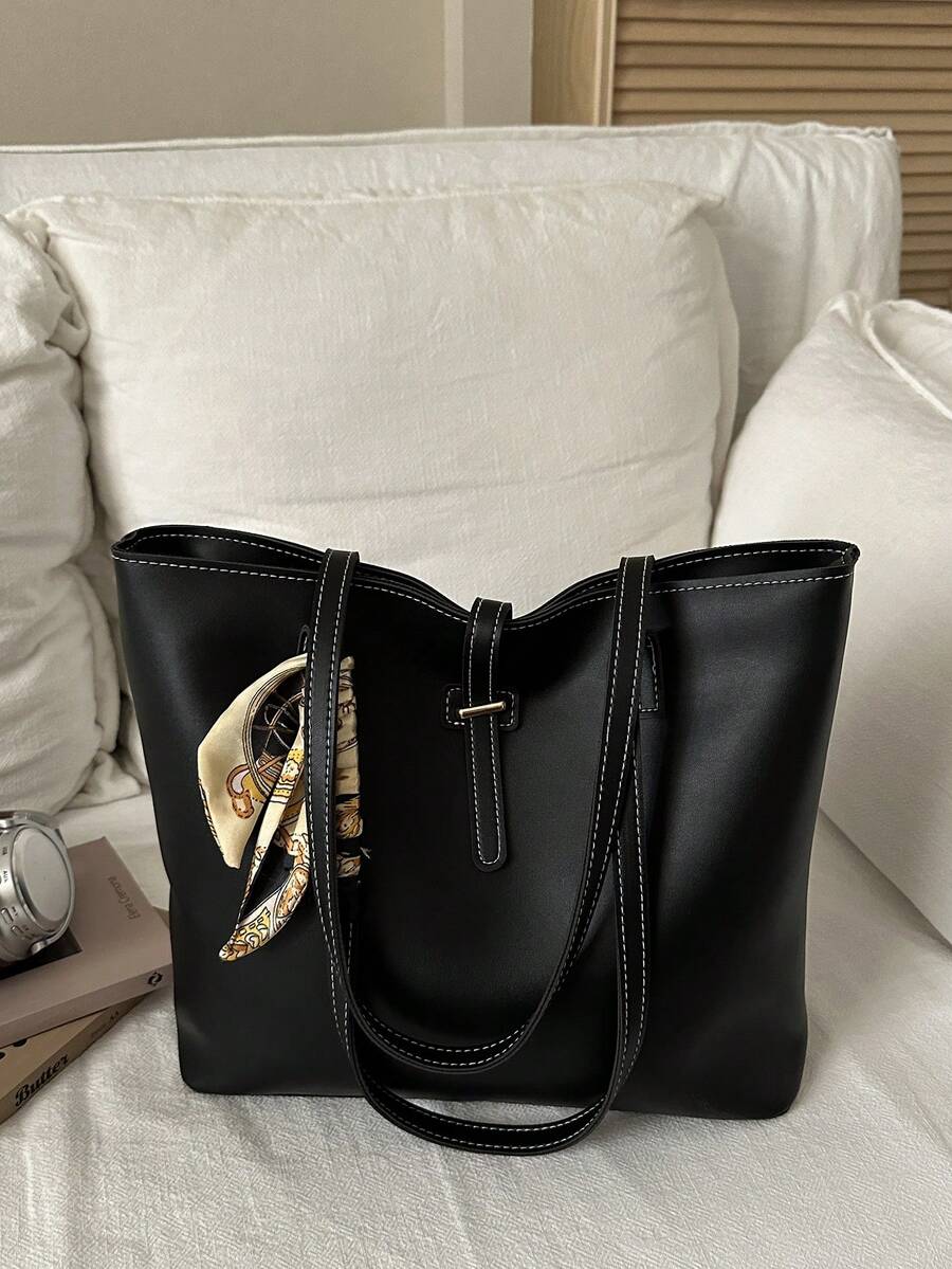 Nueva llegada Bolso de hombro versátil de unicolor de lujo para mujer