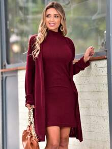 Women Two-Piece Outfits - 酒紅色 - 查看 4