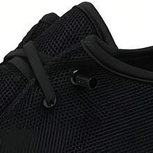 2025 New Men's Casual Classic Comfortable Fashion Sneakers - Breathable High Street Slip-On Shoes, Elastic Knit Mesh Upper, EVA Sole, Versatile For Sports, Students, Leisure, Outdoor, Streetwear, All Seasons, Lightweight & Durable - Black - View 6