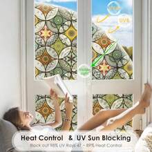 Colorful Glass Static Cling Window Film, Privacy Protection, UV Blocking, Suitable For Bathroom Shower - 1PC - View 4