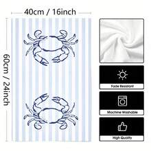 2pcs/Set Nautical Striped Towel Set - Decorative Towels, Super Absorbent Microfiber, Machine Washable, Suitable For Holiday Decor, Cooking, Baking, Housewarming Gifts And Cleaning, Fit For Kitchen, Bathroom, Toilet - Multicolor - View 7