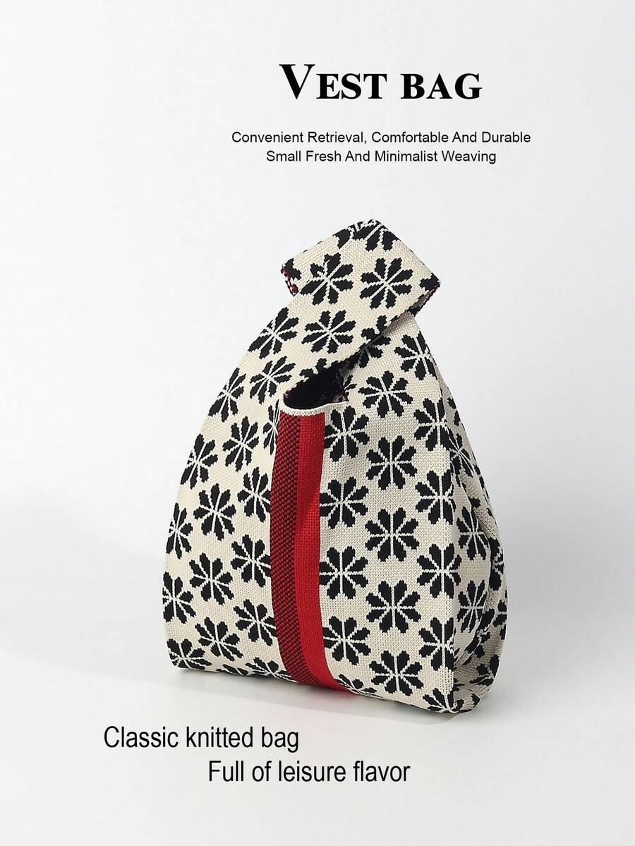 1 pieza Bolso de mano casual de moda, adecuado para llevar teléfono, paraguas, cosméticos, libros, uso diario, vacaciones, viajes, compras, fotografía, actividades al aire libre, campamento, regreso a la escuela, estudiante, regalo para la madre, todo el año - Rojo - Ver 1