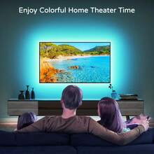 100FT RGB LED Strip Lights For Bedroom Home Decor, TV Backlight LED Lights With 44 Key Remote Control And APP Control, Timing, Music Sync Color Changing Strip Lights For Room, Living Room, Holiday Decor, Kitchen Decor - Nhiều màu - Xem 11