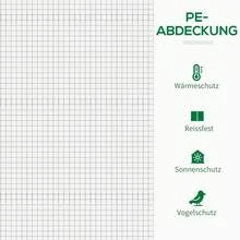 Aluminium Garden Greenhouse Measuring 200 X 68 X 196 Cm With Roll-Up Door And Side Window, Wind-Resistant, Made Of Steel And Polyethylene, Ideal For Garden Plants. - White - View 8