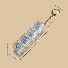 4-In-1 Mechanical Keyboard Style Button Keychain, Stress Relief Design, Lobster Clasp Design, Bag Charm, Ideal Gift For Men And Women - Multicolor - View 4