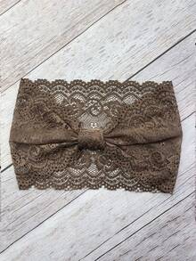 Diadema de estilo bohemio con ribete de encaje de unicolor, pañuelo elástico suave apto para yoga, fitness, boda y uso diario, viajes, fiestas - Multicolor - Ver 16