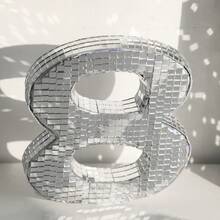 1片镜面陶瓷砖3D迪斯科数字装饰，银色反光数字道具，派对生日迪斯科数字装饰，闪亮镜面陶瓷数字，70年代迪斯科主题数字装饰，闪光镜面陶瓷数字，桌面迪斯科数字中心摆件，拍照亭迪斯科数字道具，复古迪斯科数字装饰，银色镜面数字派对标志，生日派对迪斯科数字，光滑镜面数字标志，反光迪斯科数字装饰 - 多色-A - 查看 6