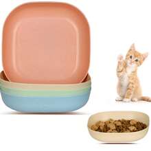 猫粮碗套装，浅平底猫/小型犬喂食碗，有助于缓解胡须疲劳 - kittens and puppies - 查看 1