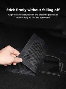 2pcs Seat Vent Outlet Hook And Loop Design Protective Cover, Vent Blockage & Dust Prevention Net For Rear Seat - A - View 7