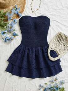 Vestidos cortos para mujer - Azul marino - Ver 7