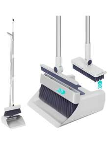 4 In 1 Dustpan And Brush Set, Broom, Kitchen Cleaning Tools, Broom And Dustpan With Comb, Suitable For Home, Kitchen, Room, Office,. Cleaning Supplies, Cleaning Tools - A - View 4