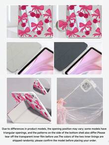 Ốp bảo vệ hình nơ màu hồng cánh sen họa tiết quả anh đào, tương thích với iPad Air 8 (M4) 2026 (11 inch), Air 4/5 10.9 inch, 7/8/9 10.2 inch, khe cắm bút cảm ứng tích hợp, tương thích với Samsung Tab S6 10.4 inch, tương thích với Kindle thế hệ thứ 11 (2022/2024), Kindle Clara 2E, Clara Colour, Clara BW (6 inch) và Libra Colour (7 inch), thiết kế dễ thương, nữ tính và thời trang, trang trí bàn làm việc, thích hợp cho sinh nhật và các ngày lễ. - Nhiều màu - Xem 5