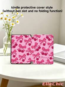 Ốp bảo vệ hình nơ màu hồng cánh sen họa tiết quả anh đào, tương thích với iPad Air 8 (M4) 2026 (11 inch), Air 4/5 10.9 inch, 7/8/9 10.2 inch, khe cắm bút cảm ứng tích hợp, tương thích với Samsung Tab S6 10.4 inch, tương thích với Kindle thế hệ thứ 11 (2022/2024), Kindle Clara 2E, Clara Colour, Clara BW (6 inch) và Libra Colour (7 inch), thiết kế dễ thương, nữ tính và thời trang, trang trí bàn làm việc, thích hợp cho sinh nhật và các ngày lễ. - Nhiều màu - Xem 8