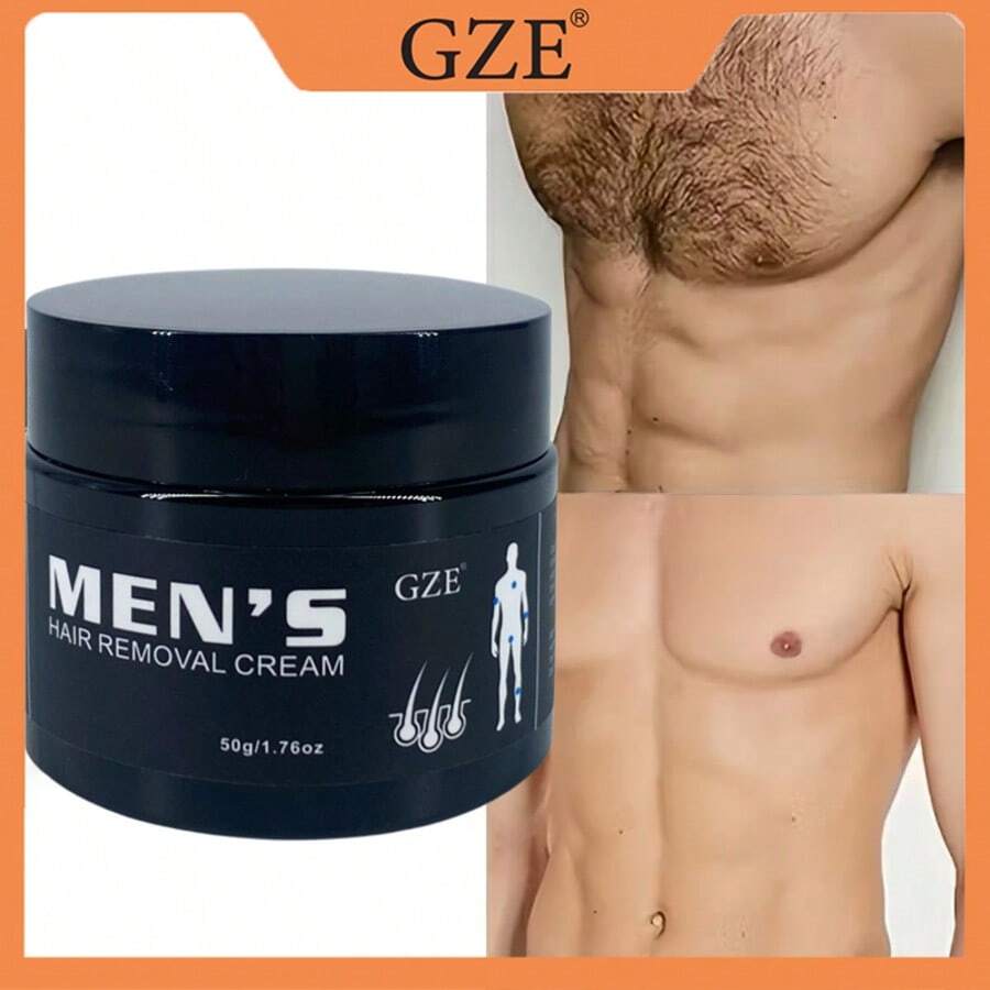 1支GZE男士脱毛膏，适用于男士私处、腿部、腋下、胸部及全身。 - 黑色 - 查看 1