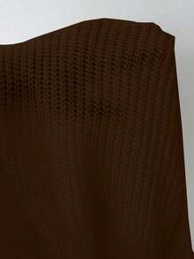 Cárdigan casual para mujer, cómodo y ligero, color sólido, perfecto para looks frescos y relajados en el día a día - Café integral - Ver 8