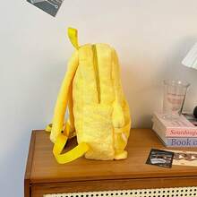 2026 New Cartoon Little Fat Dragon Abstract Bag Funny Large Capacity Plush Backpack Student Schoolbag For Girls - 黃色 - 查看 5
