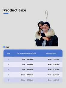 1~2pcs Personalized Custom Photo Car Pendant Acrylic Rear View Mirror Hanging Ornament Colorful Cute Minimalist Cartoon Y2K Style Durable Car Accessories DIY Custom Gift For Birthday Anniversary Valentine's Day Christmas Unisex For Him Her Boyfriend Girlfriend Family Friends - Multicolor - View 7