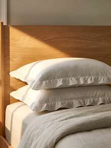1 Miếng Dễ thương Ruffle Cạnh Vỏ gối Đối với Bộ đồ giường - trắng - Xem 3