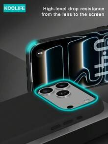 Ốp điện thoại Koolife 1 chiếc màu đen giả da PU, chất liệu PC+TPU bền chắc, chống trầy xước, tương thích MagSafe, khung viền kim loại và các nút bấm độc lập, cầm nắm chắc chắn, chống trượt cao cấp, tương thích với Apple 17/17pro/17promax - màu đen - Xem 6