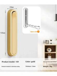2 piezas/4 piezas Ganchos de pared plegables e invisibles de aleación de zinc, ganchos retráctiles minimalistas para baño, organizador colgante para armario, bufanda, sombrero, bata, llaves, billetera, bolso, toalla, solución de almacenamiento para el hogar, decoración moderna y ahorro de espacio - Multicolor - Ver 13
