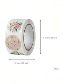 500pcs/Roll Floral Thank You Stickers, Suitable For Notebooks, Guitars, Refrigerators, Skateboards, Planners, Envelopes, Cards Decoration, Mother's Day Stickers - Sticker - View 6
