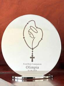 First Holy Communion Commemorative Gift, Baptism Decoration, Baptism Gift, Christening Souvenir, Gold Acrylic, Personalized Gift - Multicolor - View 4