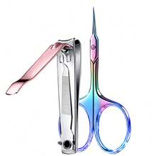 Bello Paratu Bộ 5 món gồm kéo cắt da chết, kìm bấm móng tay có dụng cụ đẩy da chết, dũa móng tay lưỡi cong siêu mảnh, kìm tháo đá đính móng, bộ dụng cụ làm móng chuyên nghiệp, bộ dụng cụ tỉa da chết, bộ dụng cụ làm móng. - Nhiều màu - Xem 7