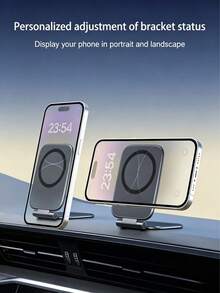 2026 Nuevo Soporte Magnético Dual para Teléfono, Soporte de Coche Plegable Multifunción Ultra Delgado, Soporte Ajustable para Teléfono Inteligente - Multicolor - Ver 3