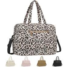 Bolsas de viaje de viaje bolsas de fin de semana para mujeres y hombres bolsa de lona para gimnasio artículos personales bolsa de viaje para llevar durante la noche Leopardo L - Leopardo - Ver 2