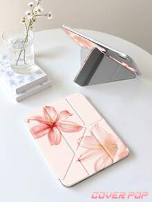 热带花卉图案保护套，兼容 iPad Air 4/5 10.9 英寸、7/8/9 10.2 英寸、(A16) 11 英寸（第 11 代，2025 款），内置 Apple Pencil 插槽，也适用于 Galaxy Tab A9 11 英寸、Tab A9 8.7 英寸。可爱风格，适合返校季、情人节和夏季使用。 - 彩色 - 查看 3