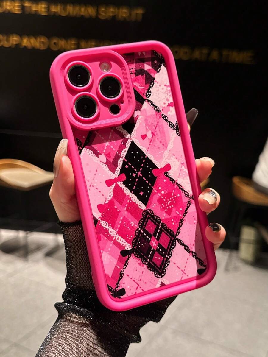 蝴蝶刺绣贴片 TPU 防震全包保护手机壳，兼容 7P/8Plus/16/16PLUS/16PRO/16PROMAX/XR/XSMAX/11/11Pro/11ProMax/12/12Pro/12ProMax/13/13Pro/13ProMax/14/14Pro/14Plus/14ProMax/15/15Pro/15Plus/15ProMax，时尚新款手机壳 - 彩色 - 查看 1