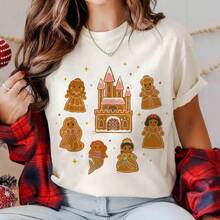 Gingerbread Princess Castle  T-Shirt, Disneyland Family Trip Cosplay - Black - View 7