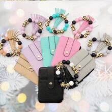 A Card Holder, ID Holder, Wallet, Keychain - A Gift For Mom Or Friends - 997-卡其色 - 查看 4