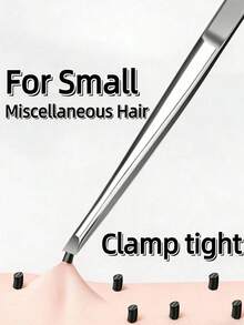 2/1pc Slanted Eyebrow Tweezers, Hair Removal Tweezers, Sturdy Slanted Tip Beauty Tool Suitable For Eyebrows, Fine Hair, Mustache, For Home, Travel, Salon And Spa Use - Stainless Steel - View 2