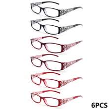 6pcs Oval Reading Glasses, Minimalist Solid Color Frames With High-Quality Spring Hinges, Suitable For Men And Women Daily Use - White - View 14