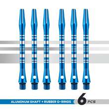 6pcs Aluminum Dart Shafts, 51mm Medium Length, 2BA Universal Thread, Engraved Durable Design, 6 Color Options, With Anti-Slip O-Rings For Improved Flight Stability, Suitable For Beginners And Professionals, Competition Practice And Leisure Games, Durable And Scratch-Resistant Dart Accessories, Great Gift Choice - Multicolor - View 15