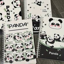 1pc Panda Spiral Notebook - Random Style - Featuring Cute Cartoon Panda Design, Thick Lined Paper, Suitable For Student Writing, Back To School Supplies, Diary, And Office Use - Back To School Writing Tool - A - View 3