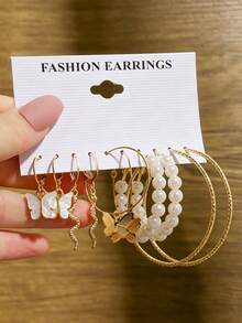 1 Set Fashionable Elegant Girls Earrings Suitable For Daily Wear - Multicolor - View 4