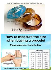 3pcs Vintage Boho Thick Multi-Layer Asymmetric Semi-Transparent Asymmetrical Textured Brown Acrylic Bangle Set, Luxury High-End For Women, Couples, Party, Daily Wear - Multicolor - View 3