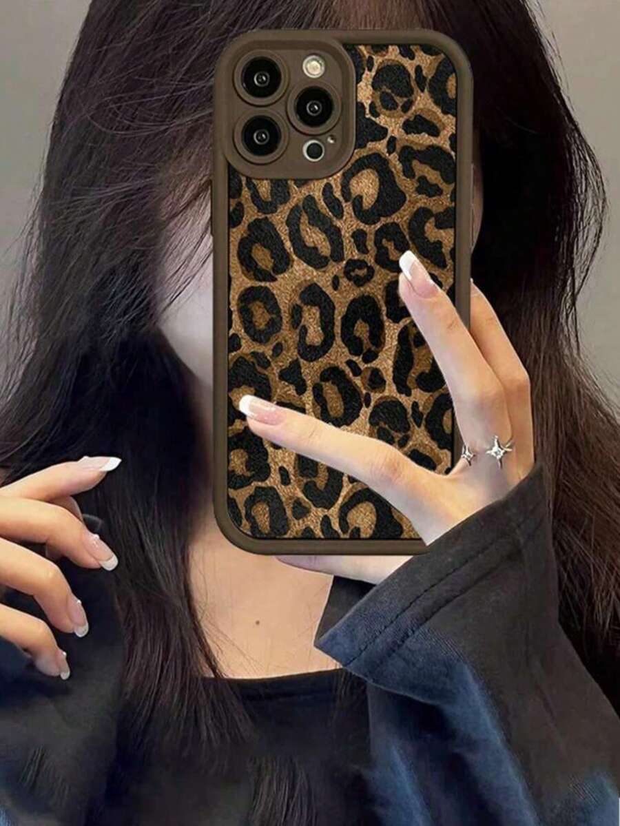 猎豹纹加厚防震手机壳，适用于 17 Pro Max/17 Pro/17e/16/16 Pro/16 Plus/15/15 Plus/15 Pro/15 Pro Max/11/12/13/14 Pro Max/XS/XR/11 Pro/11 Pro Max/12 Pro/12 Pro Max/13 Pro/13 Pro Max/7 Plus/14 Pro/14 Pro Max/14 Plus/13 Mini/12 Mini，以及 Pixel 10 Pro XL、10/9 Pro/8/7 软壳 - 棕色豹紋 - 查看 1