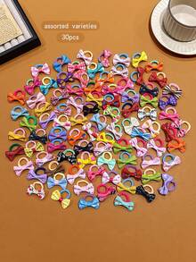 30 piezas de pinzas para el cabello con lazo de colores surtidos, accesorios para el cabello lindos - Multicolor - Ver 6