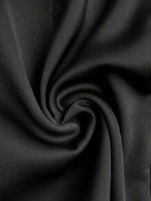 Vestido mini ajustado de línea A con escote en V profundo, sin mangas y espalda descubierta, de moda y casual, apto para primavera temprana, otoño e invierno. Adecuado para vacaciones, Día de San Valentín y citas - Negro - Ver 5