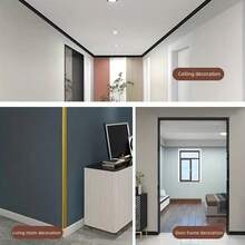1 pieza 300x2cm Líneas decorativas autoadhesivas de PVC, tira de sellado autoadhesiva, tira decorativa de pared autoadhesiva de PVC, pegatina de borde de costura de pared, tira de cobertura de costura de puerta y ventana, tira de borde de papel tapiz decorativo autoadhesivo anti-colisión - C - Ver 11