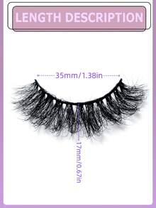 Asiteo 4 Pairs Natural Long 3D Faux Mink Lashes, Thick Handmade Reusable Eyelashes - Black - View 3