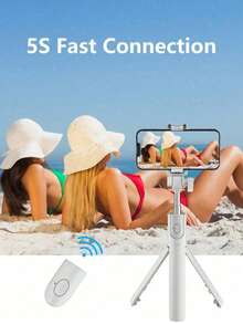 This Latest 70cm Bluetooth Phone Selfie Stick Live Streaming Tripod Can Be Equipped With LED Fill Light, Is Telescopic, Features 360-Degree Automatic Rotation And Anti-Shake Function, And Is Lightweight And Portable. It Also Has Multiple Functions And Can Be Used As A Portable Tripod. Suitable For Live Streaming, Group Photos And Travel Scenarios. - one-size - View 8