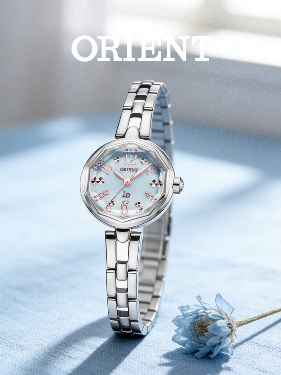 Đồng hồ nữ Orient SWD08001F0 máy quartz, mặt số màu xanh dương, dây đeo bằng thép không gỉ màu bạc, kiểu dáng tối giản sang trọng, đa chức năng, chống nước, có lịch, phụ kiện đồng hồ nữ thanh lịch. - Bạc - Xem 1