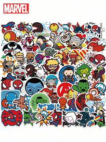 50 miếng dán Chibi Avengers chính hãng Marvel, hình siêu anh hùng dễ thương, chống thấm nước, làm từ vinyl, thích hợp cho văn phòng phẩm và tự làm đồ dùng. - 50pcs - Xem 5