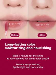 Rom&Nd 1入 3.5g Juicy Lip Tint 16 Plum Cola，冷調梅子棕色調修飾黃皮，舒適不黏膩唇釉，適合夜間散步酒吧約會，酷感果凍光澤唇妝化妝品 - 這果汁唇釉16 梅子可樂 - 查看 4