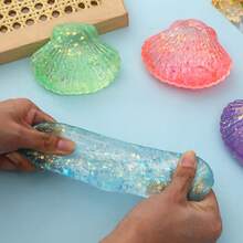 1pc Beautiful Seashell Squishy Toy, Combining Aesthetics And Tactile Delight, Great Gift Item - Multicolor - View 5